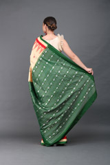 Yellow Ikat Silk SareeIMG_6226