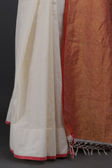 Cream And Gold Tissue SareeIMG_4090