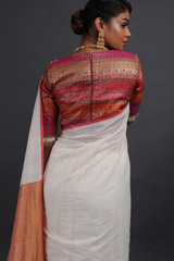 Cream And Gold Tissue SareeIMG_4098