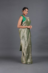 Green Brocade SareeIMG_5150