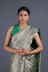 Green Brocade SareeIMG_5155