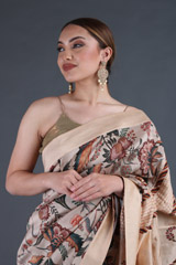 Chandan Anardana Organza SareeIMG_4006