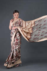 Chandan Anardana Organza Saree