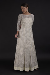 Off White Sequins Gown129_video