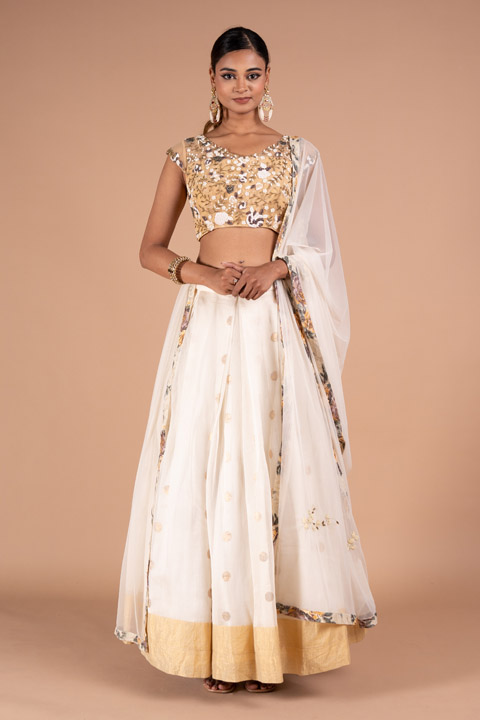 Falling Daisies Polka Lehenga