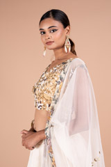 Falling Daisies Polka LehengaDSC07720