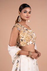 Falling Daisies Polka LehengaDSC07724