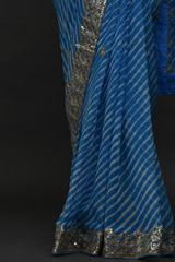 Blue Gota Work Saree_DSC3566