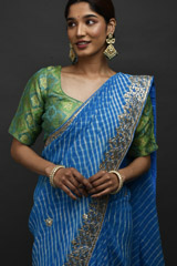 Blue Gota Work Saree_DSC3581