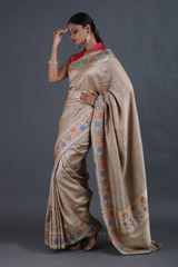 Beige Jaal Banarasi SareeIMG_9326
