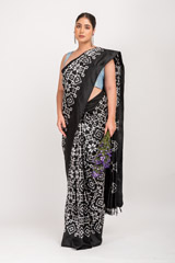 Black And White Saree