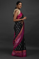 Black Silk Ikat Saree_DSC5735