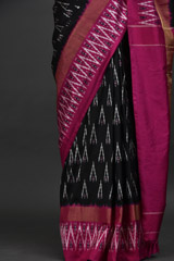 Black Silk Ikat Saree_DSC5737