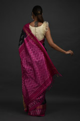 Black Silk Ikat Saree_DSC5747