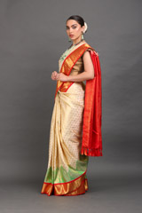 Cream Silk SareeIMG_6481