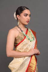 Cream Silk SareeIMG_6483
