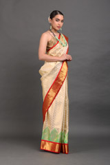 Cream Silk SareeIMG_6484