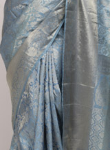 Powder Blue Silk SareeIMG_6317