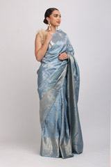 Powder Blue Silk SareeIMG_6322