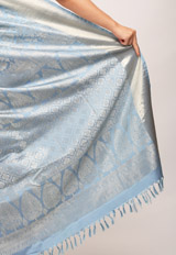 Powder Blue Silk SareeIMG_6327