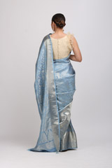 Powder Blue Silk SareeIMG_6330