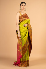 Lime Yellow Silk SareeDSC03976