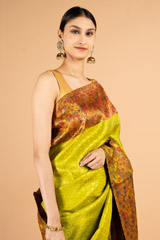 Lime Yellow Silk SareeDSC03977