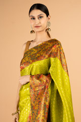Lime Yellow Silk SareeDSC03979