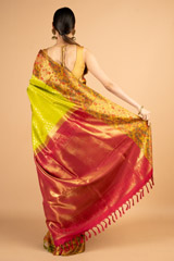 Lime Yellow Silk SareeDSC03980