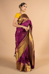 Magenta Silk Woven SareeDSC00702