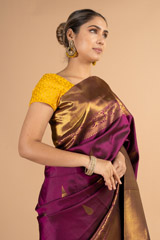 Magenta Silk Woven SareeDSC00703