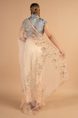 Peach Net SareeDSC00942