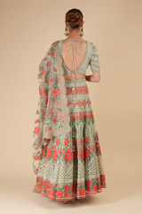 Mint Floral Embroidered LehengaDSC07059