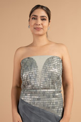 Silver Net Sequin GownDSC01186