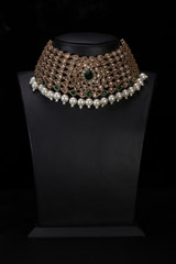 Golden Pearl Choker Necklace SetIMG_9890