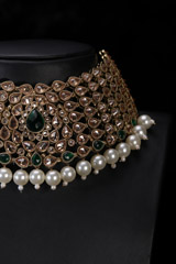 Golden Pearl Choker Necklace SetIMG_9891