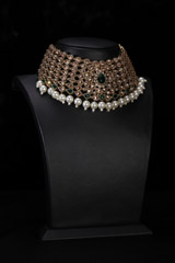 Golden Pearl Choker Necklace SetIMG_9892