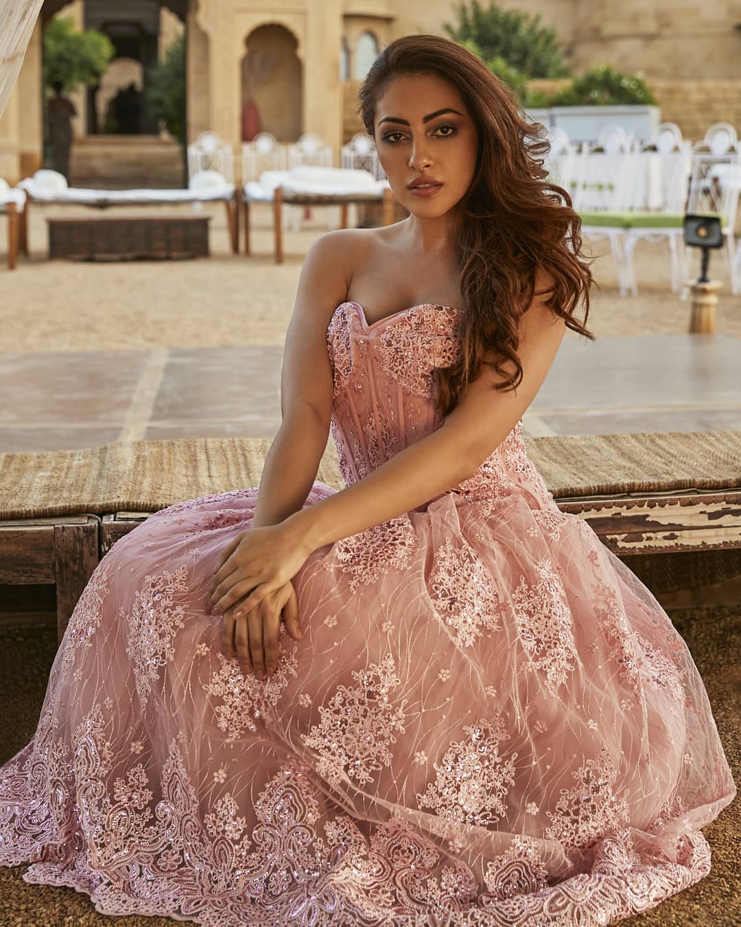 Pink 3D Floral Gown4