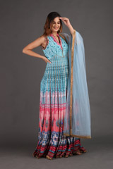 Blue Panel Anarkali SetIMG_4271