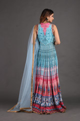 Blue Panel Anarkali SetIMG_4274