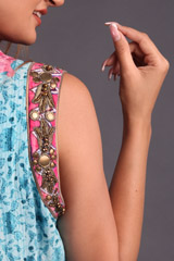 Blue Panel Anarkali SetIMG_4276