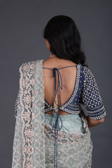 Blue Embellished Saree GownIMG_5169