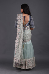 Blue Embellished Saree GownIMG_5170