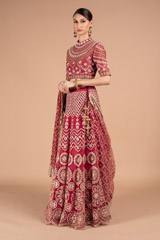 Red Embellished Saree GownDSC07607