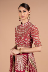 Red Embellished Saree GownDSC07608