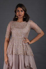Grey Peplum GownIMG_4881