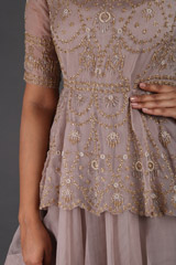 Grey Peplum GownIMG_4882
