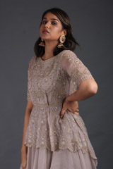 Grey Peplum GownIMG_4890