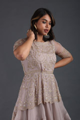 Grey Peplum GownIMG_4891