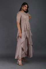 Grey Peplum GownIMG_4894